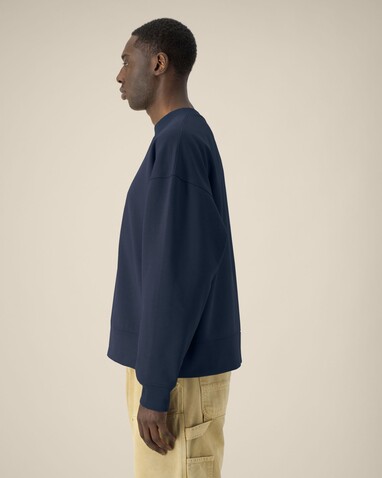 Ryler - Das Boxy Rundhals-Unisex-Sweatshirt aus recycelter Baumwolle - French Navy - M bedrucken, Art.-Nr. STSU255C7271M