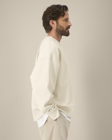 Ryler - Das Boxy Rundhals-Unisex-Sweatshirt aus recycelter Baumwolle - Natural Raw - XXS bedrucken, Art.-Nr. STSU255C0542S Ryler - Das Boxy Rundhals-Unisex-Sweatshirt aus recycelter Baumwolle - Natural Raw - XXS bedrucken, Art.-Nr. STSU255C0542S