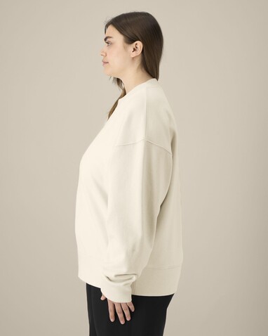 Ryler - Das Boxy Rundhals-Unisex-Sweatshirt aus recycelter Baumwolle - Natural Raw - XXL bedrucken, Art.-Nr. STSU255C0542X