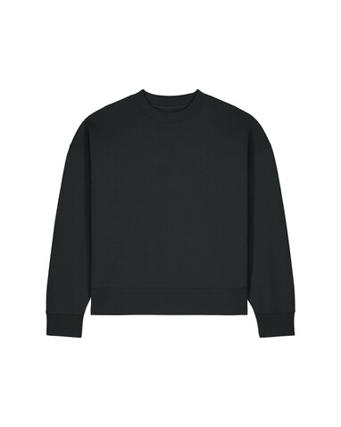 Ryler - Das Boxy Rundhals-Unisex-Sweatshirt aus recycelter Baumwolle - Black - M bedrucken, Art.-Nr. STSU255C0021M