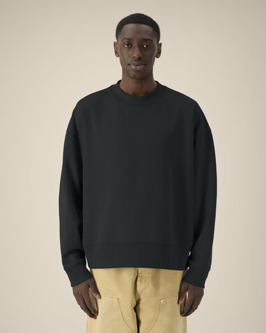 Ryler - Das Boxy Rundhals-Unisex-Sweatshirt aus recycelter Baumwolle - Black - XXS bedrucken, Art.-Nr. STSU255C0022S