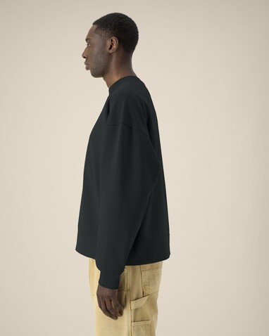 Ryler - Das Boxy Rundhals-Unisex-Sweatshirt aus recycelter Baumwolle - Black - M bedrucken, Art.-Nr. STSU255C0021M