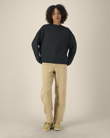 Ryler - Das Boxy Rundhals-Unisex-Sweatshirt aus recycelter Baumwolle - Black - XXL bedrucken, Art.-Nr. STSU255C0022X Ryler - Das Boxy Rundhals-Unisex-Sweatshirt aus recycelter Baumwolle - Black - XXL bedrucken, Art.-Nr. STSU255C0022X