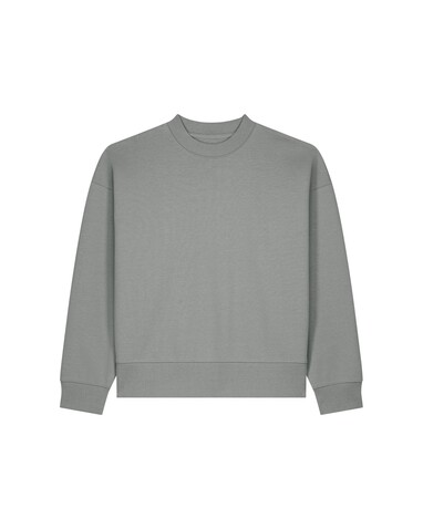 Ryler - Das Boxy Rundhals-Unisex-Sweatshirt aus recycelter Baumwolle - Misty Grey - XS bedrucken, Art.-Nr. STSU255C138XS
