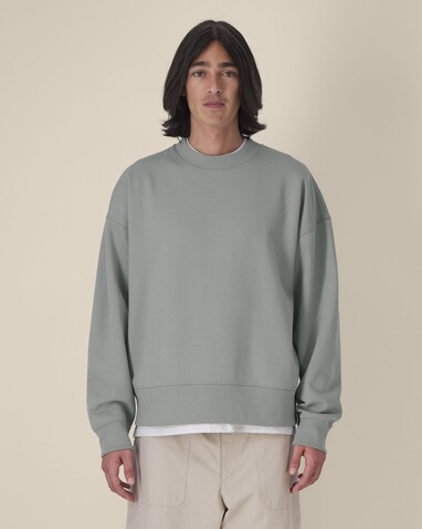Ryler - Das Boxy Rundhals-Unisex-Sweatshirt aus recycelter Baumwolle - Misty Grey - M bedrucken, Art.-Nr. STSU255C1381M