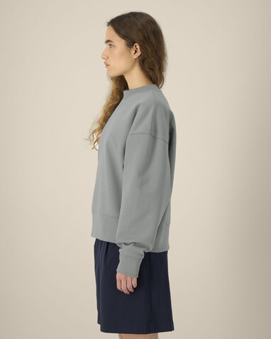 Ryler - Das Boxy Rundhals-Unisex-Sweatshirt aus recycelter Baumwolle - Misty Grey - M bedrucken, Art.-Nr. STSU255C1381M