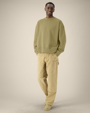 Ryler - Das Boxy Rundhals-Unisex-Sweatshirt aus recycelter Baumwolle - Faded Olive - XXL bedrucken, Art.-Nr. STSU255C1532X Ryler - Das Boxy Rundhals-Unisex-Sweatshirt aus recycelter Baumwolle - Faded Olive - XXL bedrucken, Art.-Nr. STSU255C1532X