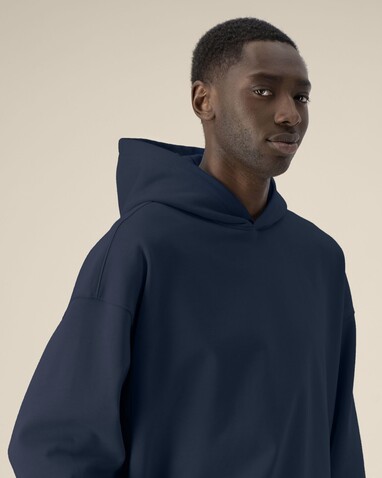 Voicer - Der Boxy Unisex-Hoodie aus recycelter Baumwolle - French Navy - XL bedrucken, Art.-Nr. STSU256C7271X