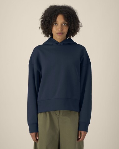 Voicer - Der Boxy Unisex-Hoodie aus recycelter Baumwolle - French Navy - 3XL bedrucken, Art.-Nr. STSU256C7273X