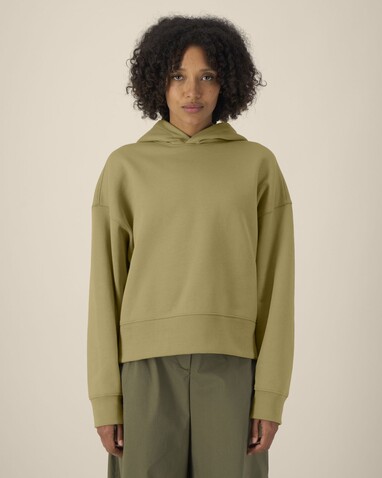 Voicer - Der Boxy Unisex-Hoodie aus recycelter Baumwolle - Faded Olive - XXS bedrucken, Art.-Nr. STSU256C1532S Voicer - Der Boxy Unisex-Hoodie aus recycelter Baumwolle - Faded Olive - XXS bedrucken, Art.-Nr. STSU256C1532S