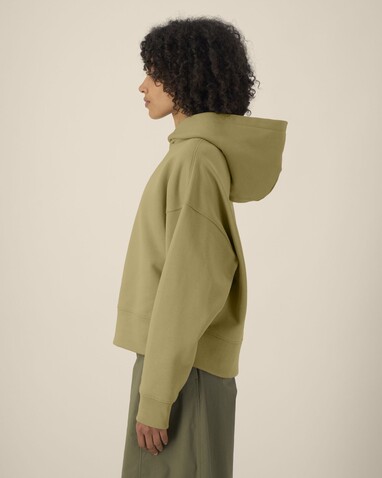 Voicer - Der Boxy Unisex-Hoodie aus recycelter Baumwolle - Faded Olive - XXS bedrucken, Art.-Nr. STSU256C1532S Voicer - Der Boxy Unisex-Hoodie aus recycelter Baumwolle - Faded Olive - XXS bedrucken, Art.-Nr. STSU256C1532S