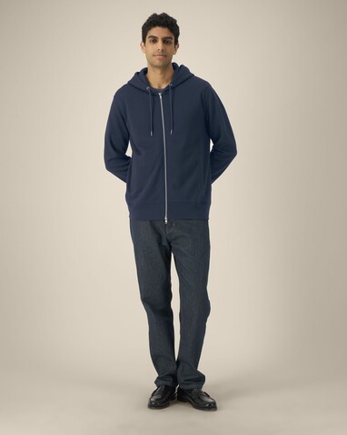 Astor - Der Unisex-Zip-Hoodie aus Baumwolle-TENCEL™ Modal - French Navy - 3XL bedrucken, Art.-Nr. STSU261C7273X