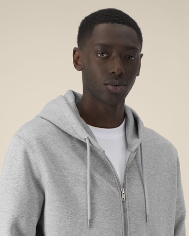 Astor - Der Unisex-Zip-Hoodie aus Baumwolle-TENCEL™ Modal - Heather Grey - S bedrucken, Art.-Nr. STSU261C2501S Astor - Der Unisex-Zip-Hoodie aus Baumwolle-TENCEL™ Modal - Heather Grey - S bedrucken, Art.-Nr. STSU261C2501S