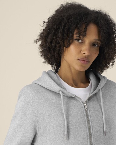 Astor - Der Unisex-Zip-Hoodie aus Baumwolle-TENCEL™ Modal - Heather Grey - M bedrucken, Art.-Nr. STSU261C2501M Astor - Der Unisex-Zip-Hoodie aus Baumwolle-TENCEL™ Modal - Heather Grey - M bedrucken, Art.-Nr. STSU261C2501M