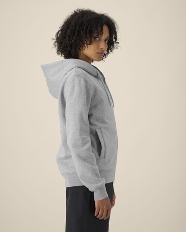 Astor - Der Unisex-Zip-Hoodie aus Baumwolle-TENCEL™ Modal - Heather Grey - XL bedrucken, Art.-Nr. STSU261C2501X