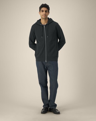 Astor - Der Unisex-Zip-Hoodie aus Baumwolle-TENCEL™ Modal - Black - XXS bedrucken, Art.-Nr. STSU261C0022S Astor - Der Unisex-Zip-Hoodie aus Baumwolle-TENCEL™ Modal - Black - XXS bedrucken, Art.-Nr. STSU261C0022S