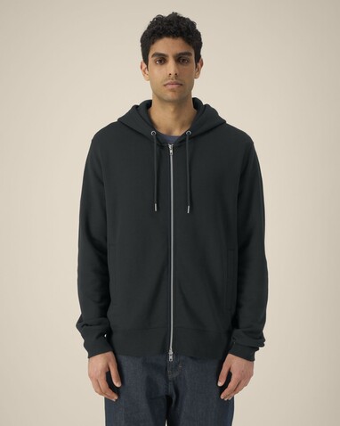 Astor - Der Unisex-Zip-Hoodie aus Baumwolle-TENCEL™ Modal - Black - XXS bedrucken, Art.-Nr. STSU261C0022S Astor - Der Unisex-Zip-Hoodie aus Baumwolle-TENCEL™ Modal - Black - XXS bedrucken, Art.-Nr. STSU261C0022S