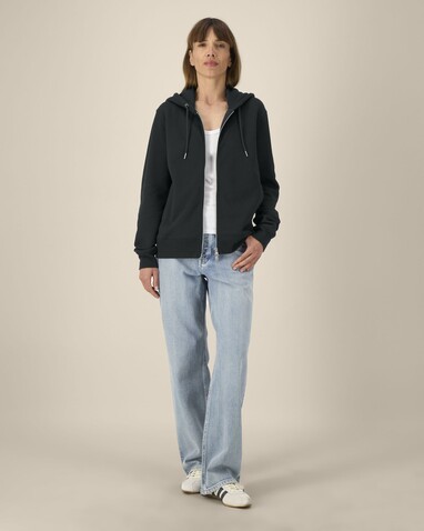 Astor - Der Unisex-Zip-Hoodie aus Baumwolle-TENCEL™ Modal - Black - 3XL bedrucken, Art.-Nr. STSU261C0023X Astor - Der Unisex-Zip-Hoodie aus Baumwolle-TENCEL™ Modal - Black - 3XL bedrucken, Art.-Nr. STSU261C0023X