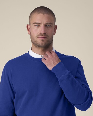 Thinker - Das Rundhals-Unisex-Sweatshirt aus recycelter Baumwolle - Worker Blue - XS bedrucken, Art.-Nr. STSU269C088XS