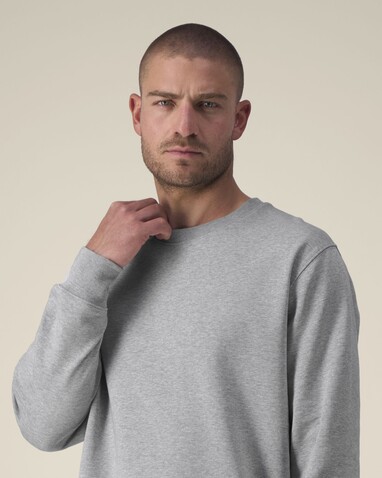 Thinker - Das Rundhals-Unisex-Sweatshirt aus recycelter Baumwolle - Heather Grey - M bedrucken, Art.-Nr. STSU269C2501M