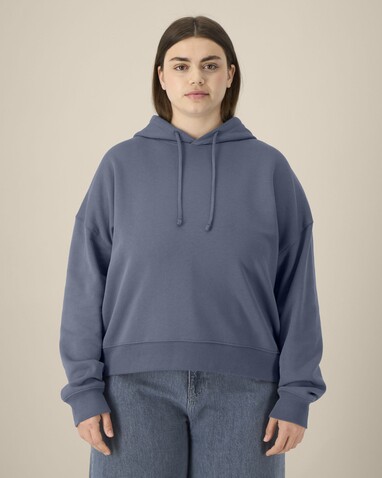 Stella Nora - Der Iconic Damen-Hoodie - Blue Grey - M bedrucken, Art.-Nr. STSW213C1561M