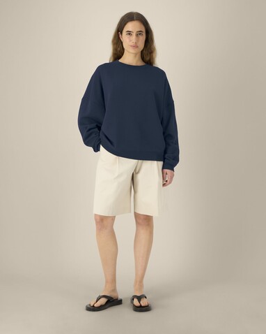 Stella Lianna - Das Damen-Rundhals-Sweatshirt aus Baumwolle-TENCEL™ Modal - French Navy - M bedrucken, Art.-Nr. STSW262C7271M