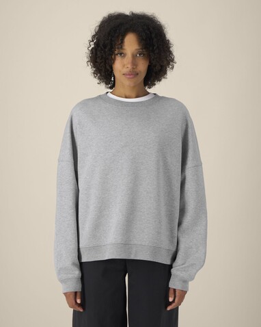 Stella Lianna - Das Damen-Rundhals-Sweatshirt aus Baumwolle-TENCEL™ Modal - Heather Grey - XL bedrucken, Art.-Nr. STSW262C2501X Stella Lianna - Das Damen-Rundhals-Sweatshirt aus Baumwolle-TENCEL™ Modal - Heather Grey - XL bedrucken, Art.-Nr. STSW262C2501X