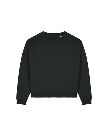 Stella Lianna - Das Damen-Rundhals-Sweatshirt aus Baumwolle-TENCEL™ Modal - Black - L bedrucken, Art.-Nr. STSW262C0021L