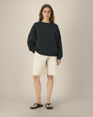 Stella Lianna - Das Damen-Rundhals-Sweatshirt aus Baumwolle-TENCEL™ Modal - Black - L bedrucken, Art.-Nr. STSW262C0021L