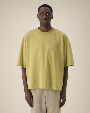 Hypster - Das Unisex-T-Shirt Boxy aus recycelter Baumwolle - Faded Olive - XS bedrucken, Art.-Nr. STTU258C153XS