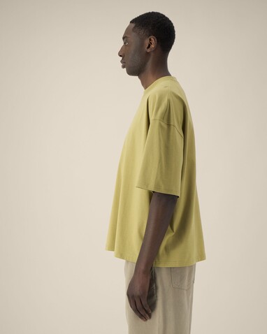 Hypster - Das Unisex-T-Shirt Boxy aus recycelter Baumwolle - Faded Olive - XL bedrucken, Art.-Nr. STTU258C1531X