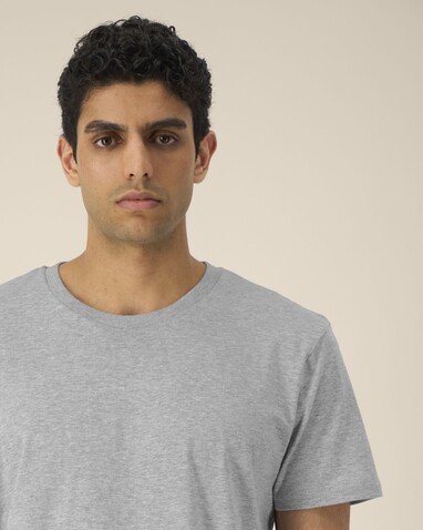 Rocker - Das rundgestrickte Unisex-T-Shirt - Heather Grey - 4XL bedrucken, Art.-Nr. STTU758C2504X