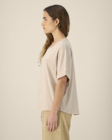 Stella Collider - Das Oversized Damen-T-Shirt mit gekrempelten Ärmeln - Heather Rainbow - XS bedrucken, Art.-Nr. STTW089C084XS Stella Collider - Das Oversized Damen-T-Shirt mit gekrempelten Ärmeln - Heather Rainbow - XS bedrucken, Art.-Nr. STTW089C084XS