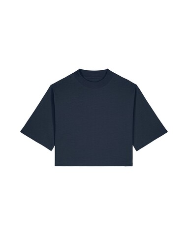 Stella Raya - Das kurze Damen-T-Shirt aus recycelter Baumwolle - French Navy - XL bedrucken, Art.-Nr. STTW259C7271X Stella Raya - Das kurze Damen-T-Shirt aus recycelter Baumwolle - French Navy - XL bedrucken, Art.-Nr. STTW259C7271X