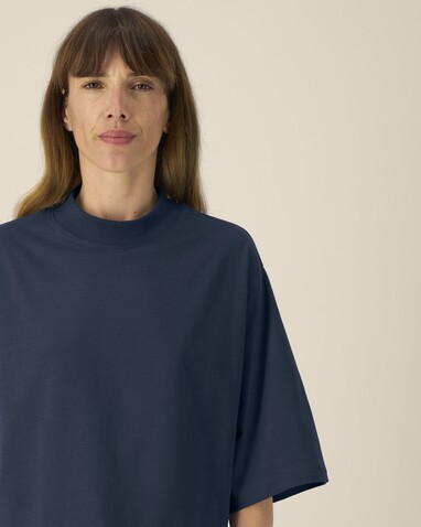 Stella Raya - Das kurze Damen-T-Shirt aus recycelter Baumwolle - French Navy - XL bedrucken, Art.-Nr. STTW259C7271X Stella Raya - Das kurze Damen-T-Shirt aus recycelter Baumwolle - French Navy - XL bedrucken, Art.-Nr. STTW259C7271X