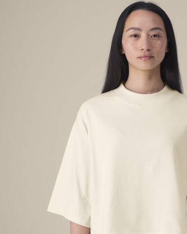 Stella Raya - Das kurze Damen-T-Shirt aus recycelter Baumwolle - Natural Raw - S bedrucken, Art.-Nr. STTW259C0541S Stella Raya - Das kurze Damen-T-Shirt aus recycelter Baumwolle - Natural Raw - S bedrucken, Art.-Nr. STTW259C0541S