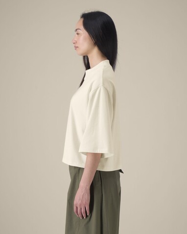 Stella Raya - Das kurze Damen-T-Shirt aus recycelter Baumwolle - Natural Raw - XXL bedrucken, Art.-Nr. STTW259C0542X Stella Raya - Das kurze Damen-T-Shirt aus recycelter Baumwolle - Natural Raw - XXL bedrucken, Art.-Nr. STTW259C0542X