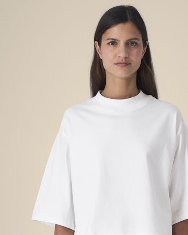 Stella Raya - Das kurze Damen-T-Shirt aus recycelter Baumwolle - White - L bedrucken, Art.-Nr. STTW259C0011L Stella Raya - Das kurze Damen-T-Shirt aus recycelter Baumwolle - White - L bedrucken, Art.-Nr. STTW259C0011L