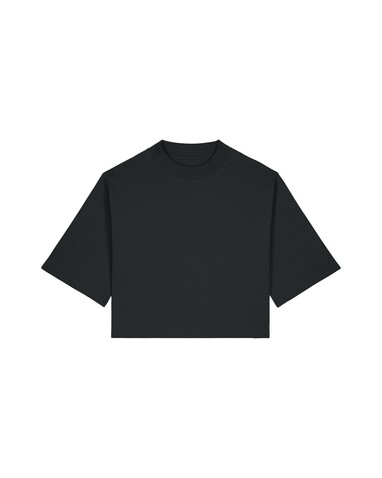 Stella Raya - Das kurze Damen-T-Shirt aus recycelter Baumwolle - Black - XL bedrucken, Art.-Nr. STTW259C0021X Stella Raya - Das kurze Damen-T-Shirt aus recycelter Baumwolle - Black - XL bedrucken, Art.-Nr. STTW259C0021X