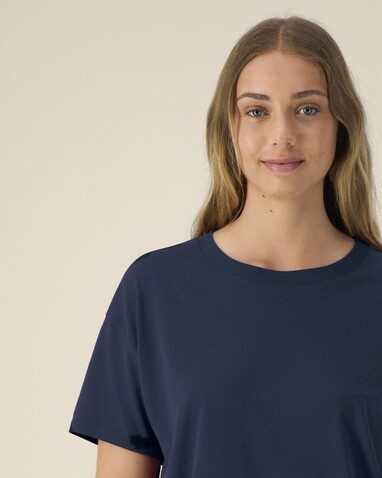 Stella Etta - Das Damen-T-Shirt aus Baumwolle-TENCEL™ Modal - French Navy - S bedrucken, Art.-Nr. STTW264C7271S