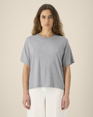Stella Etta - Das Damen-T-Shirt aus Baumwolle-TENCEL™ Modal - Heather Grey - XS bedrucken, Art.-Nr. STTW264C250XS Stella Etta - Das Damen-T-Shirt aus Baumwolle-TENCEL™ Modal - Heather Grey - XS bedrucken, Art.-Nr. STTW264C250XS