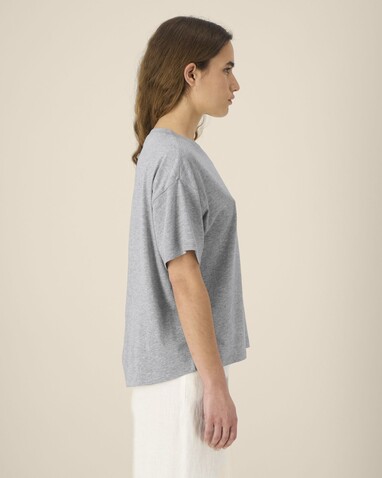 Stella Etta - Das Damen-T-Shirt aus Baumwolle-TENCEL™ Modal - Heather Grey - S bedrucken, Art.-Nr. STTW264C2501S