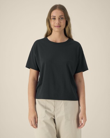 Stella Etta - Das Damen-T-Shirt aus Baumwolle-TENCEL™ Modal - Black - M bedrucken, Art.-Nr. STTW264C0021M Stella Etta - Das Damen-T-Shirt aus Baumwolle-TENCEL™ Modal - Black - M bedrucken, Art.-Nr. STTW264C0021M