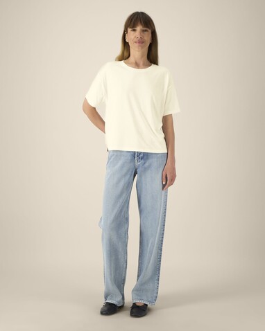 Stella Etta - Das Damen-T-Shirt aus Baumwolle-TENCEL™ Modal - Cream - XXL bedrucken, Art.-Nr. STTW264C3612X