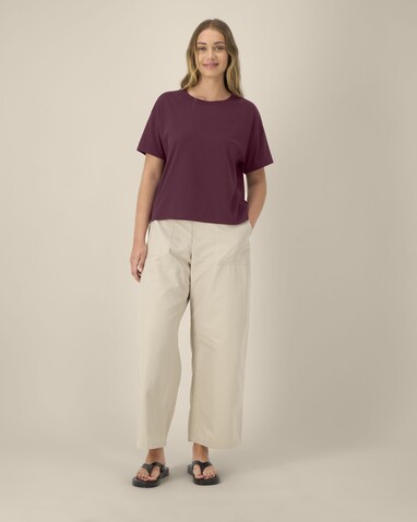 Stella Etta - Das Damen-T-Shirt aus Baumwolle-TENCEL™ Modal - Deep Plum - M bedrucken, Art.-Nr. STTW264C1511M