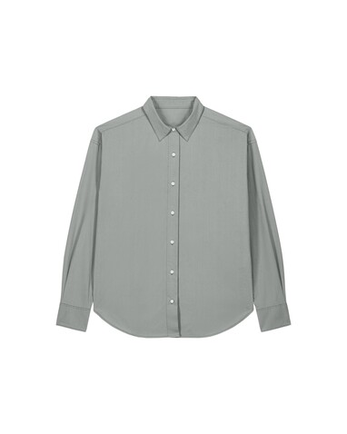 Worker Shirt - Das Relaxed Unisex-Hemd - G. Dyed Misty Grey - XXL bedrucken, Art.-Nr. STWU975C1572X