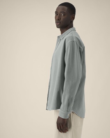 Worker Shirt - Das Relaxed Unisex-Hemd - G. Dyed Misty Grey - M bedrucken, Art.-Nr. STWU975C1571M Worker Shirt - Das Relaxed Unisex-Hemd - G. Dyed Misty Grey - M bedrucken, Art.-Nr. STWU975C1571M