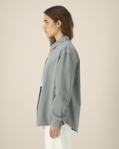 Worker Shirt - Das Relaxed Unisex-Hemd - G. Dyed Misty Grey - XL bedrucken, Art.-Nr. STWU975C1571X Worker Shirt - Das Relaxed Unisex-Hemd - G. Dyed Misty Grey - XL bedrucken, Art.-Nr. STWU975C1571X