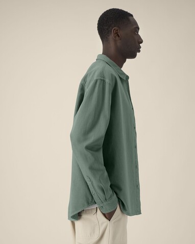 Worker Shirt - Das Relaxed Unisex-Hemd - G. Dyed Green Bay - XS bedrucken, Art.-Nr. STWU975C160XS
