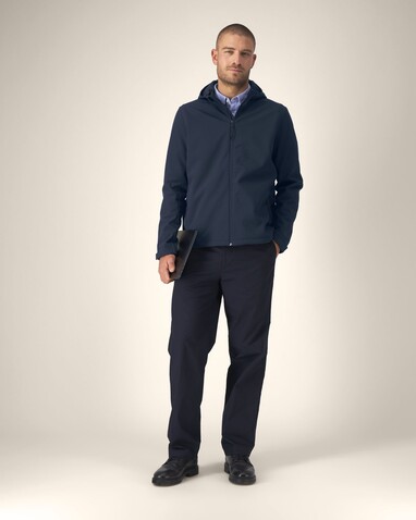 Stanley Discoverer - Die Herren-Softshelljacke mit Kapuze - French Navy - 3XL bedrucken, Art.-Nr. STJM158C7273X